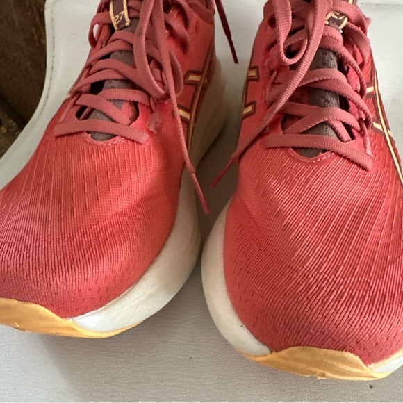 Asics Gel-Nimbus 27 Dark Pink Clay Orange glow running sneakers 8.5 - Picture 7 of 15